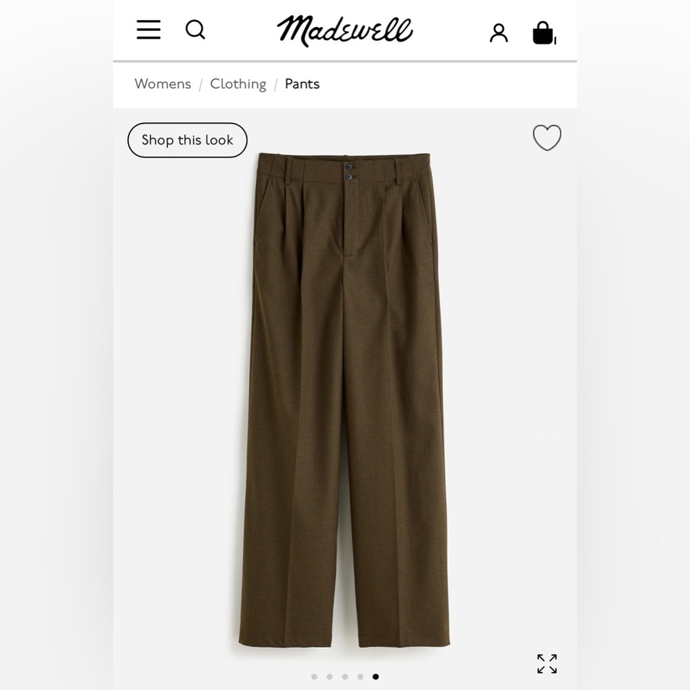 Madewell Harlow Wide-Leg Pant in Flannel